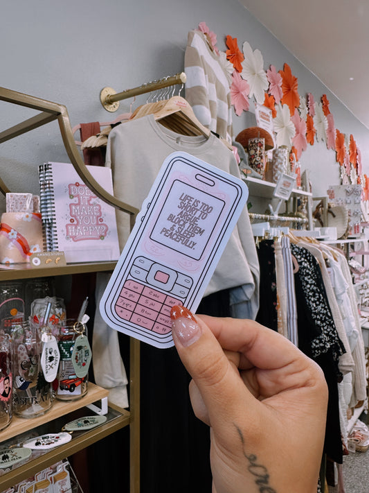 Block & Sleep Sticker