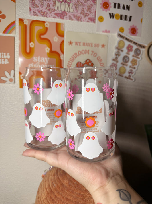 Groovy Ghosties Glass Cup