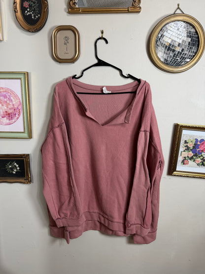 3x Mauve V Neck Sweater