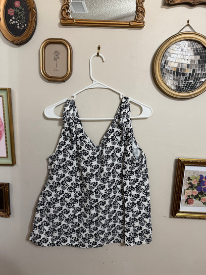 Medium Navy Blue Floral Tank