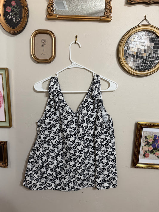 Medium Navy Blue Floral Tank