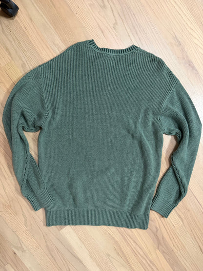 Large NWT Green Ribbed Sweater