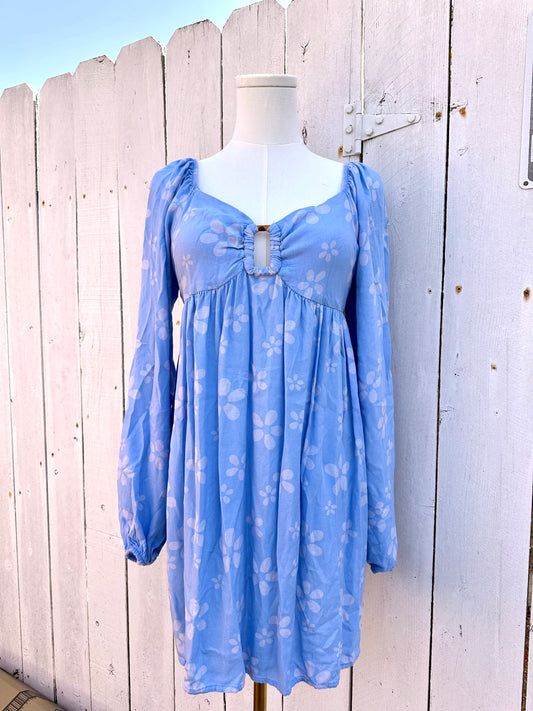 Medium Retro Blue Dress
