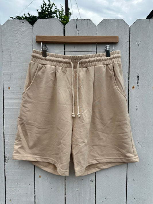 2XL Tan High-waisted Shorts