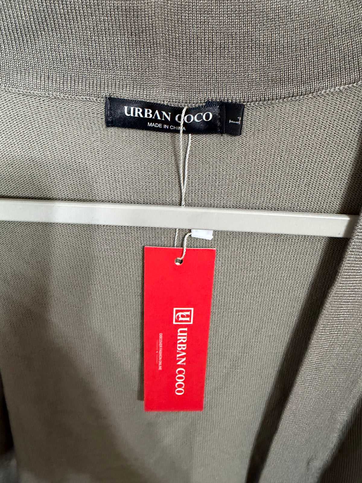 Large NWT Grey 3/4 Sleeve Cardigan