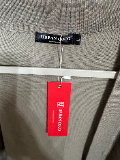 Large NWT Grey 3/4 Sleeve Cardigan