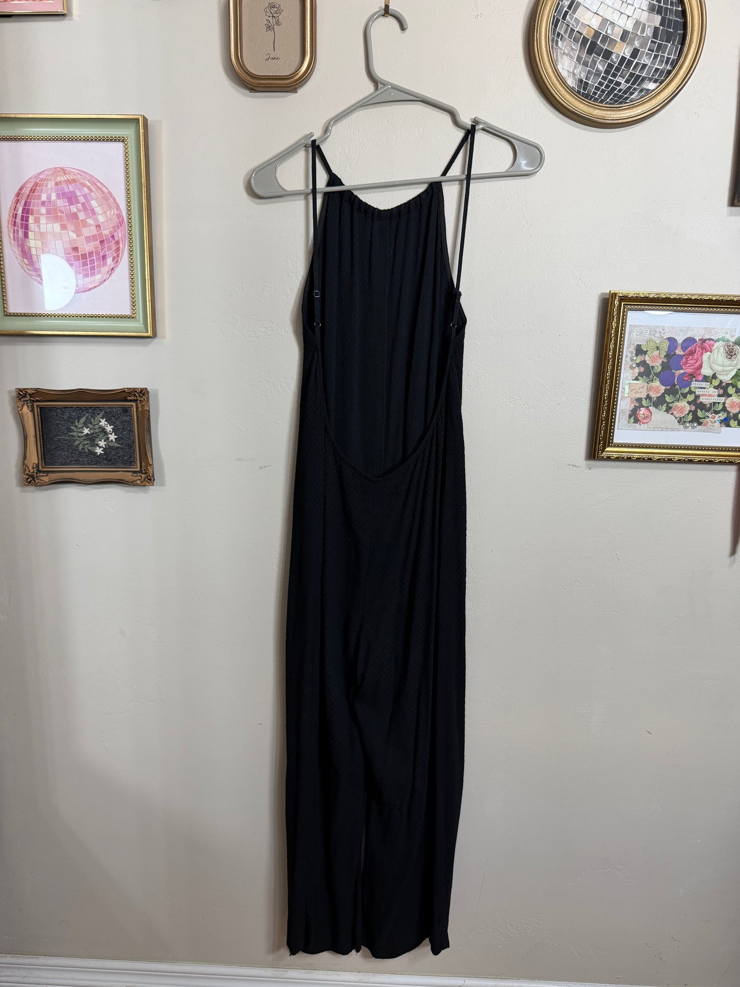 Small Open Back Black Rylee Jumpsuit