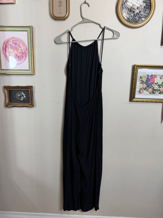 Small Open Back Black Rylee Jumpsuit