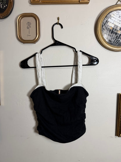 Small Free People Two Toned Ruched Tank Top