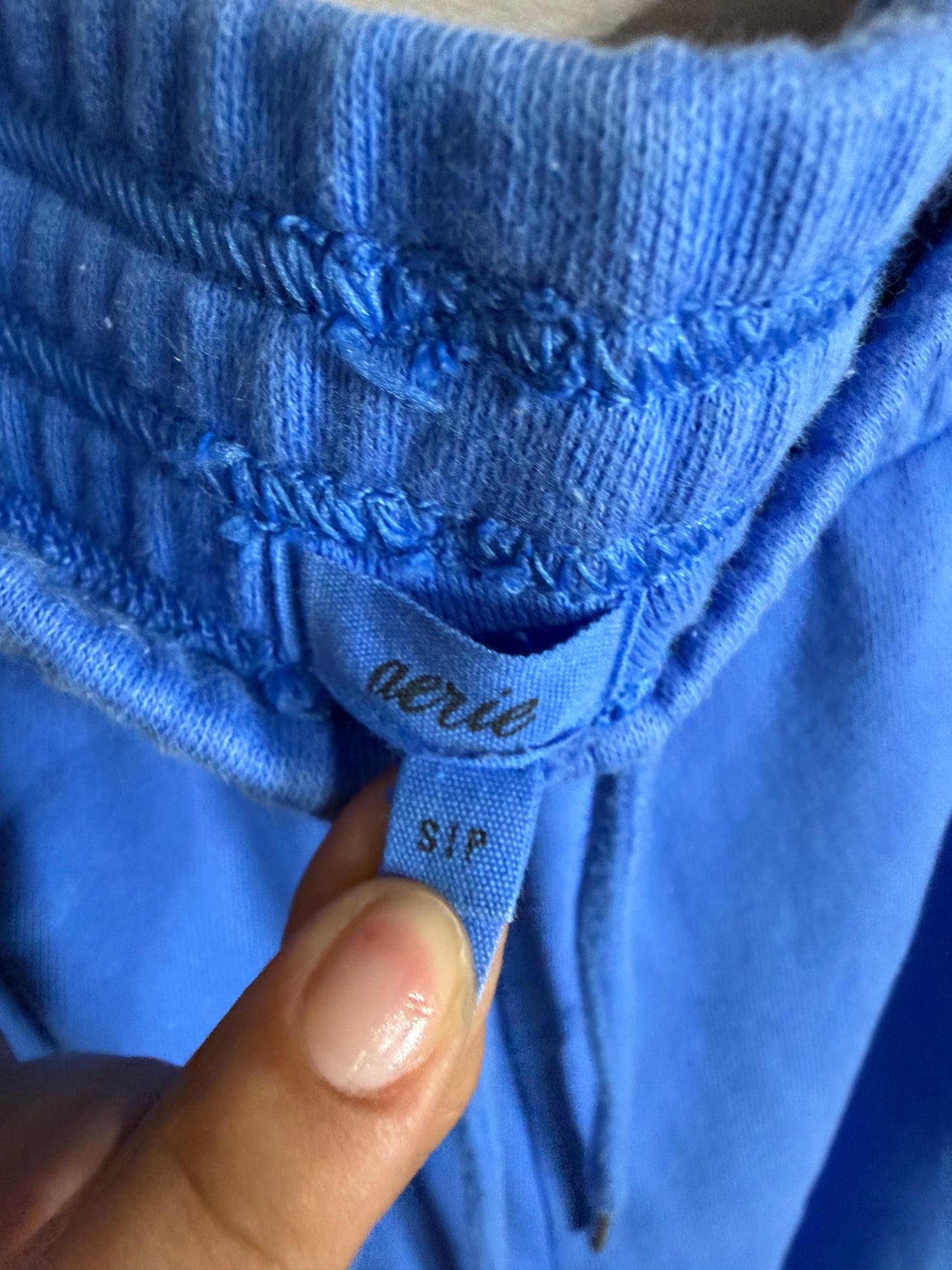 Small Royal Blue Sweatpants w/ Raw Hem