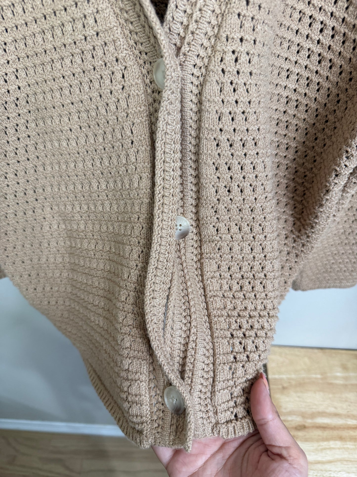 Large Brown Knit Cardigan