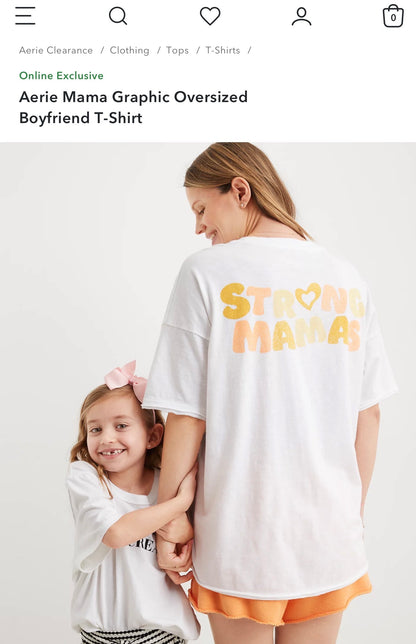 XS (up to L) NWT Oversized Strong Mamas Tee