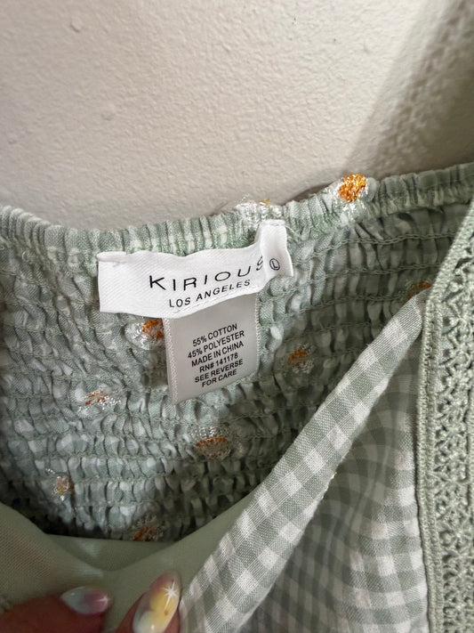 Large Gingham Daisy Top