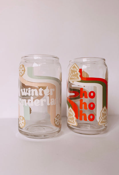 Ho Ho Ho 70s Wrap Glass Cup