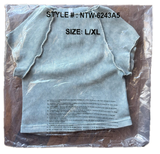 L/XL NWT Blue Ribbed Tank