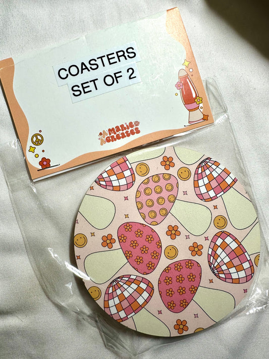 Grooy Disco Mushies Coaster