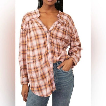Large One Of The Boys Plaid Flannel Tunic Shirt
