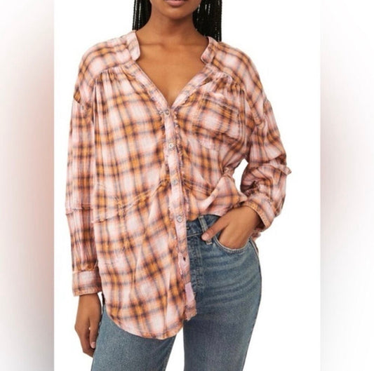 Large One Of The Boys Plaid Flannel Tunic Shirt