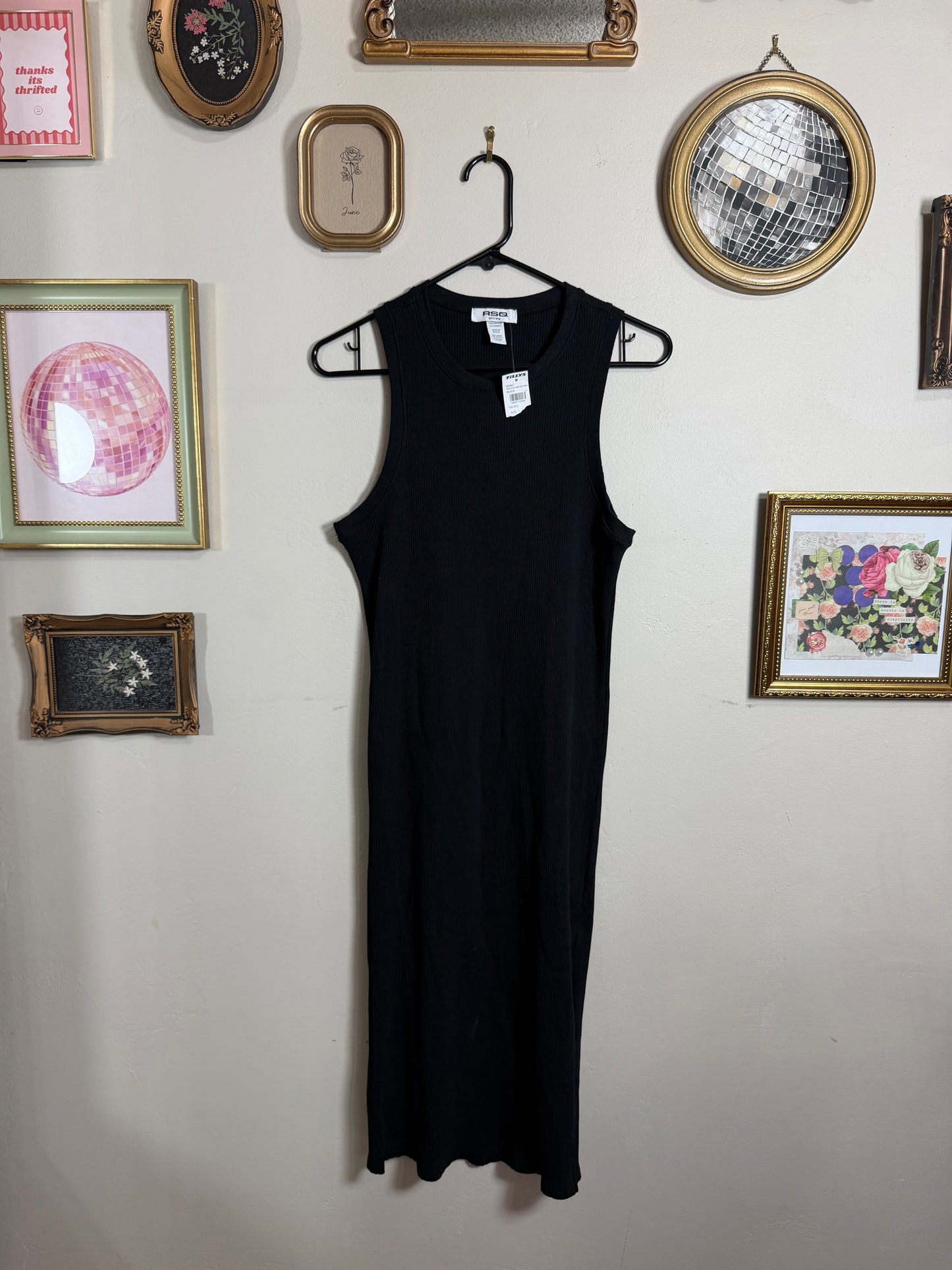 XL NWT Black Midi Dress