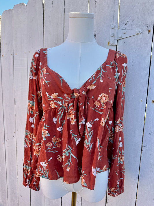 Small Terracotta Long Sleeve Top
