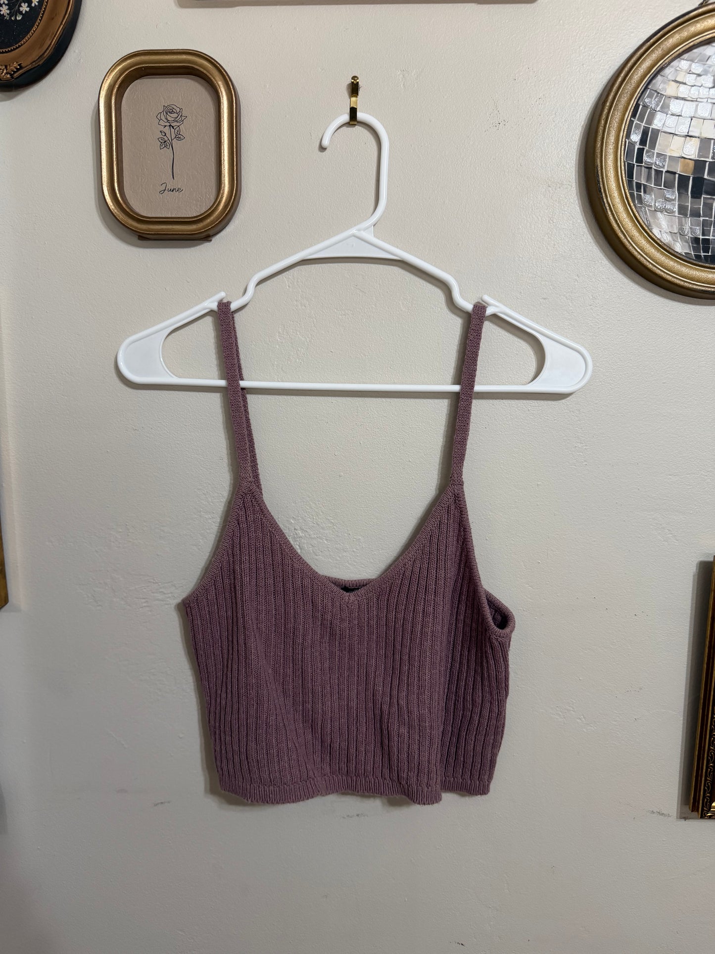 Large Purple Crop Tank