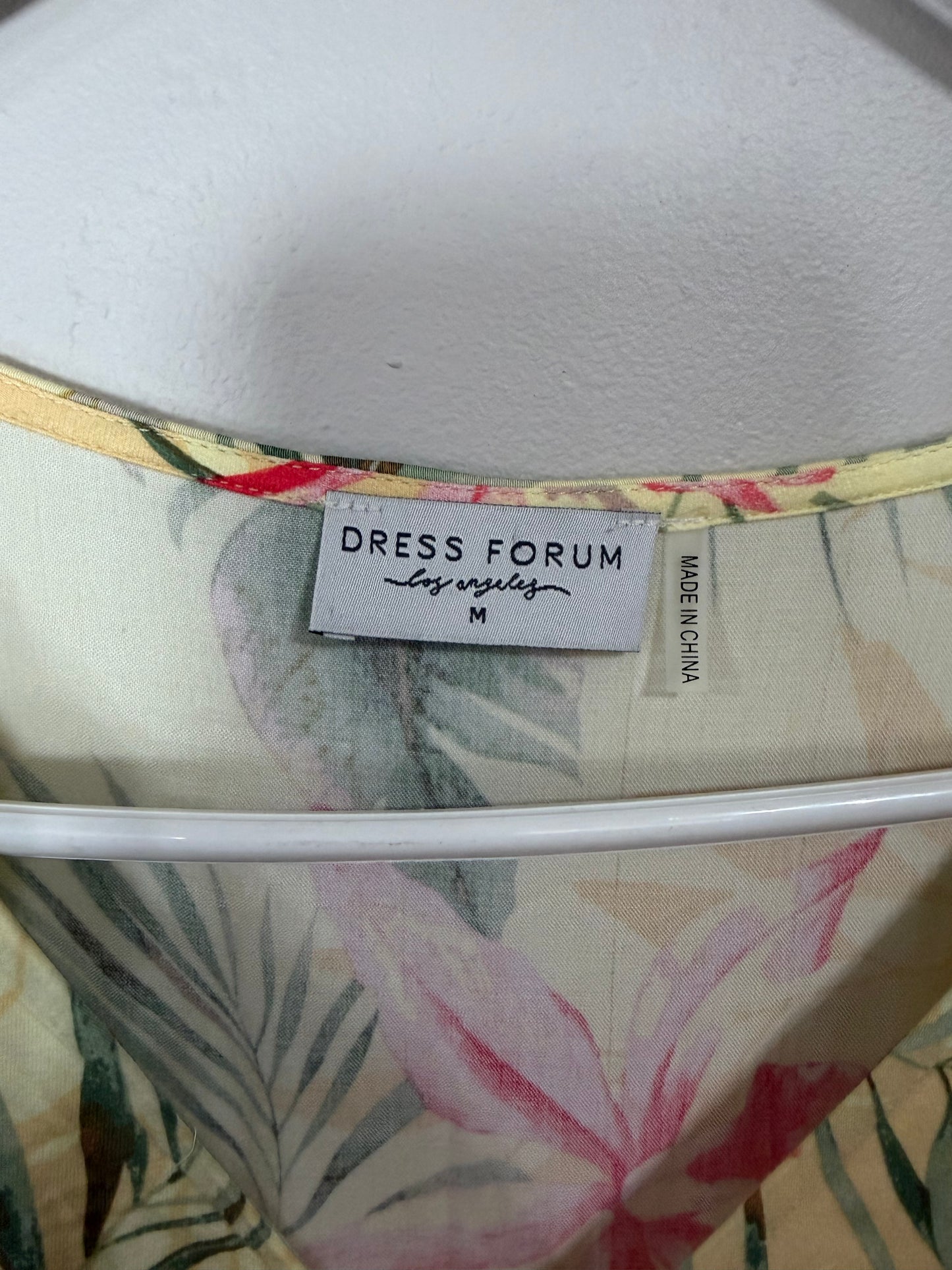 Medium Floral Yellow Mini Dress