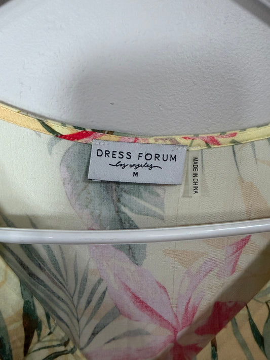 Medium Floral Yellow Mini Dress