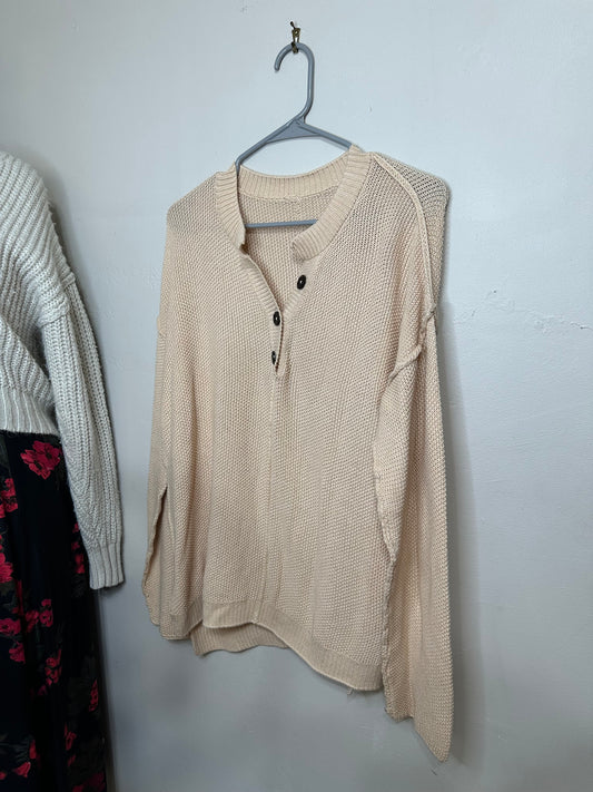 XL Tan Knit Top