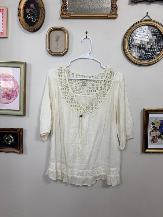 Large Crochet Tie Top