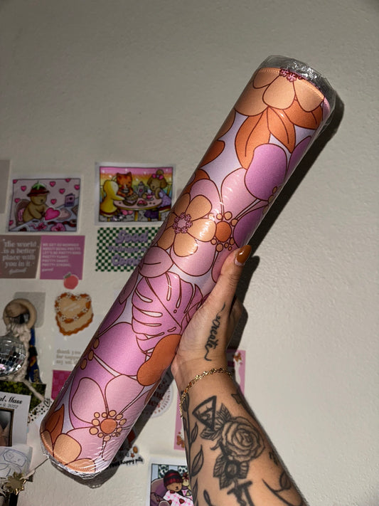 Retro Floral Desk Mat