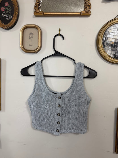 Medium NWT Grey Knit Cropped Tank