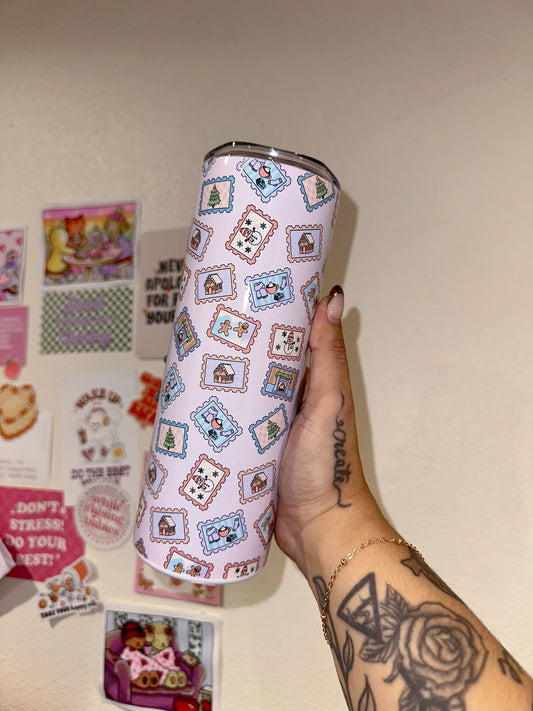 Xmas Stamps Tumbler