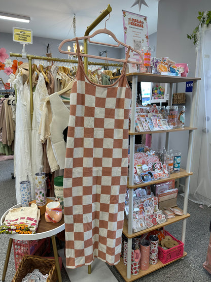 M/L Checkered Bodycon Dress