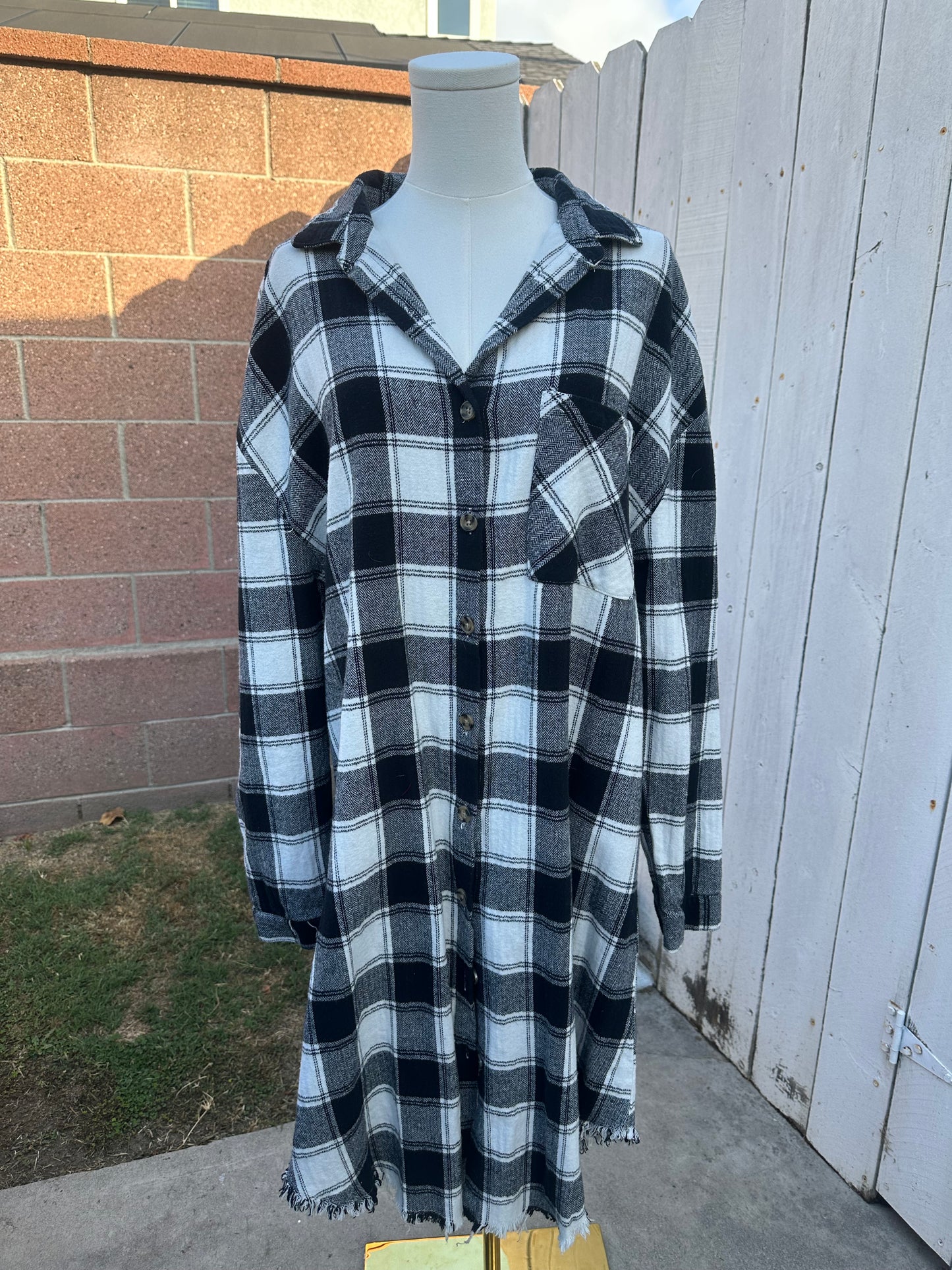 XL Plaid Flannel Dress