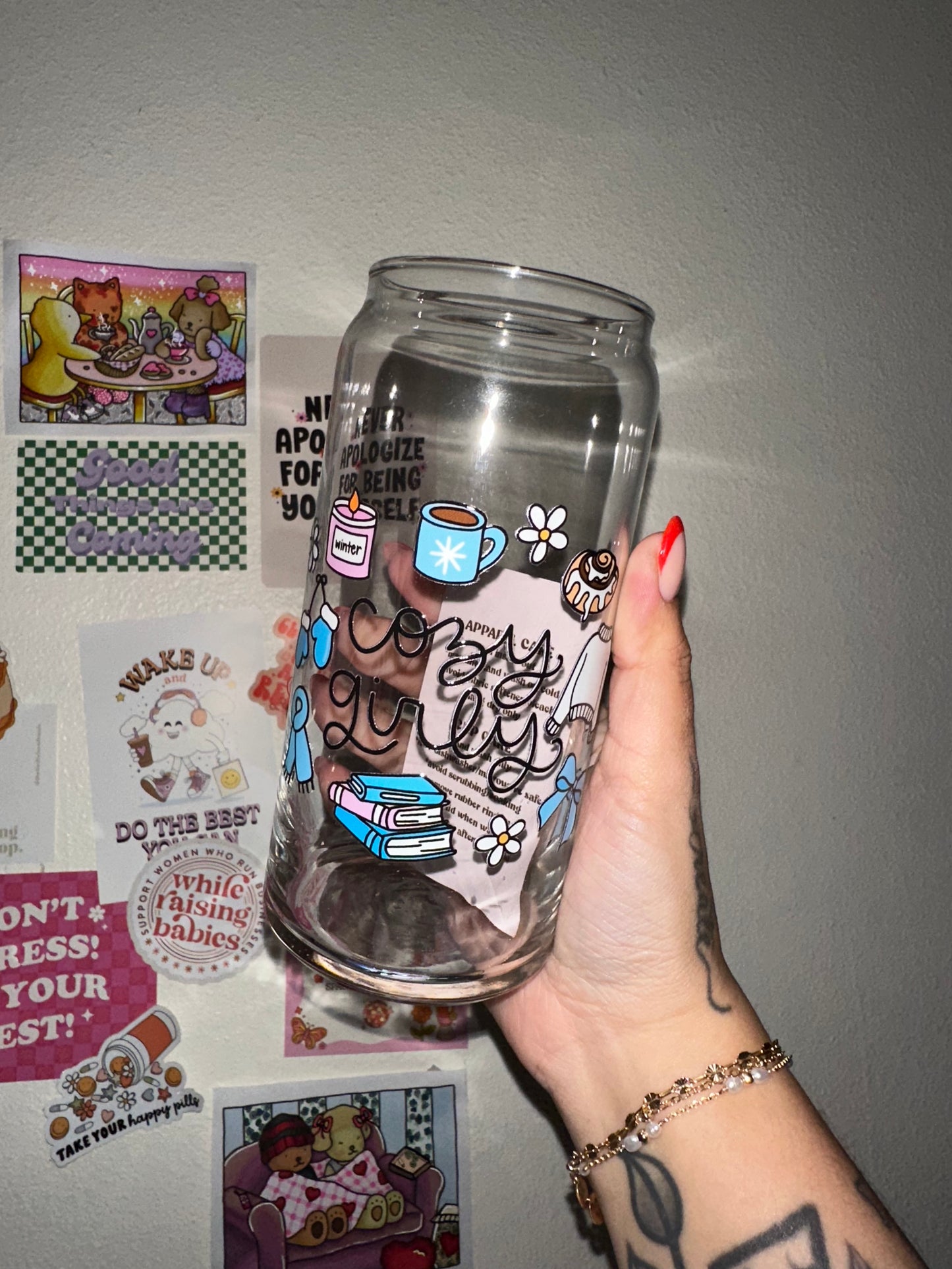 Cozy Girlie 20oz Glass Cup