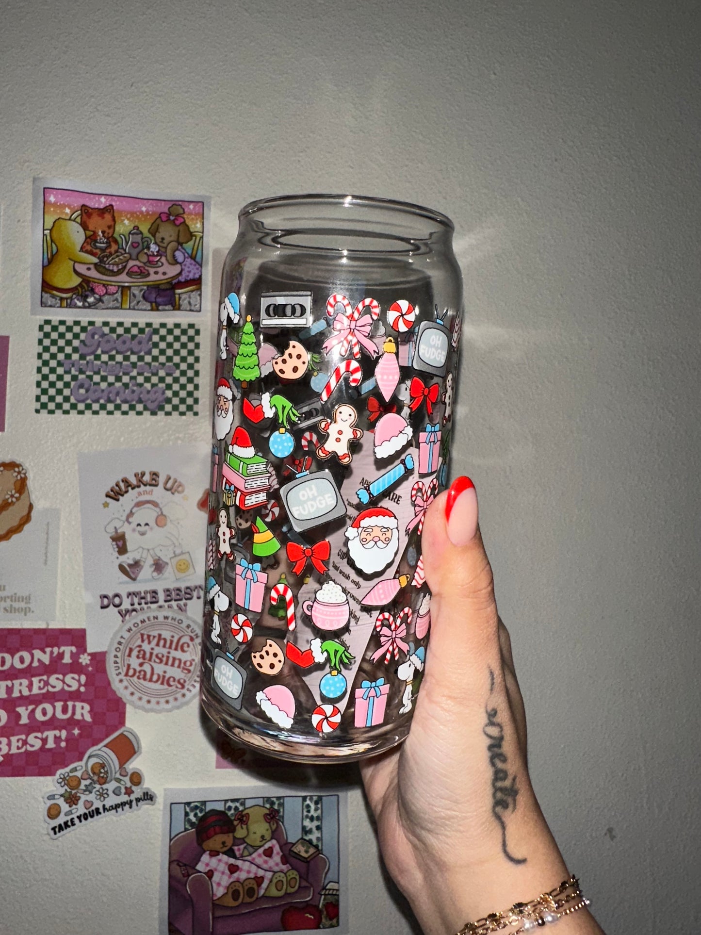 Most Wonderful Time Of Year 20oz Glass Cup