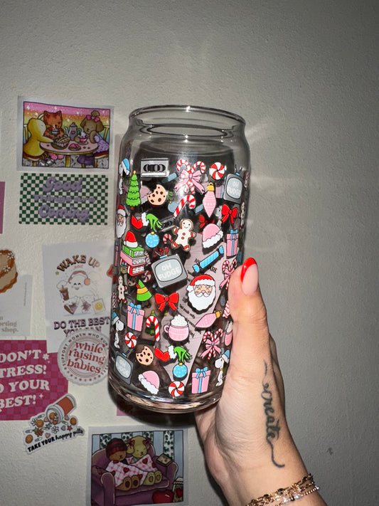 Most Wonderful Time Of Year 20oz Glass Cup