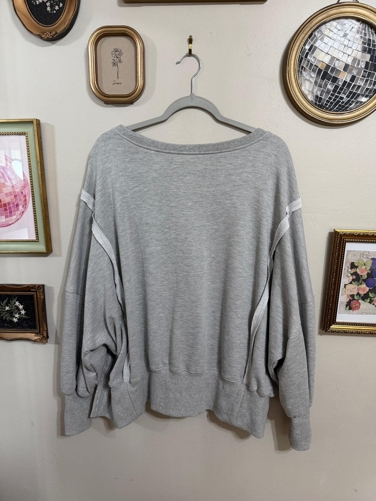 Large Grey Oversized Sweater *FP Dupe