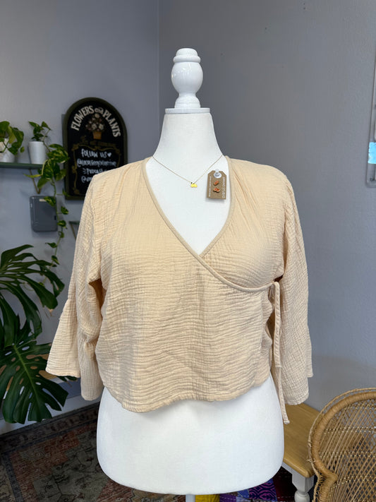 Large Cream Tie Top