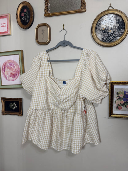 4x NWT Gingham Peplum Top