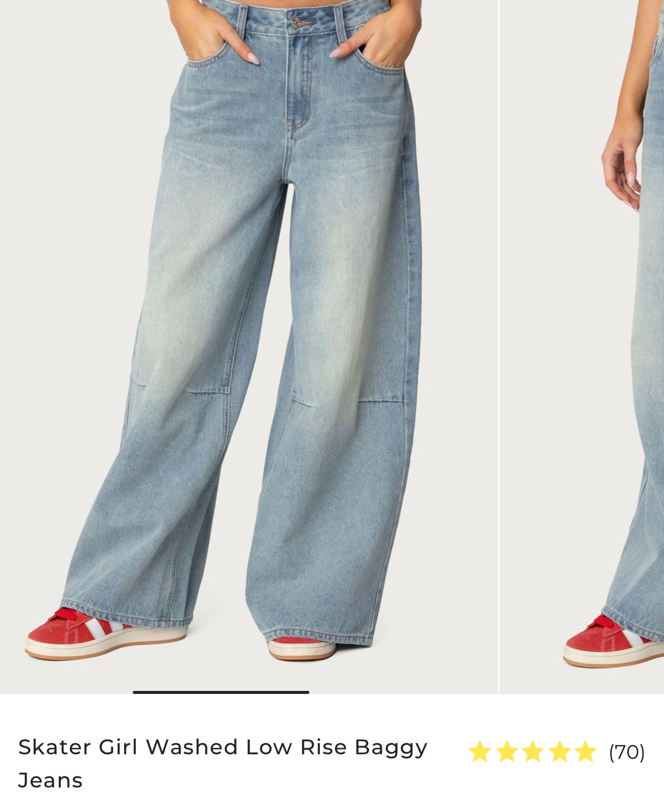 Small Skater Girl Baggy Low Rise Jeans