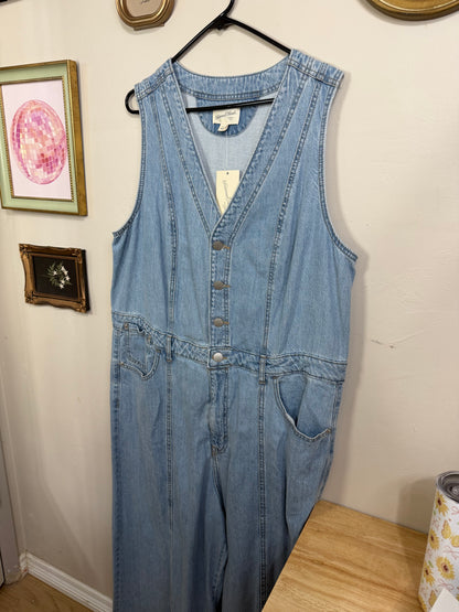 Size 17 NWT Denim Jumpsuit