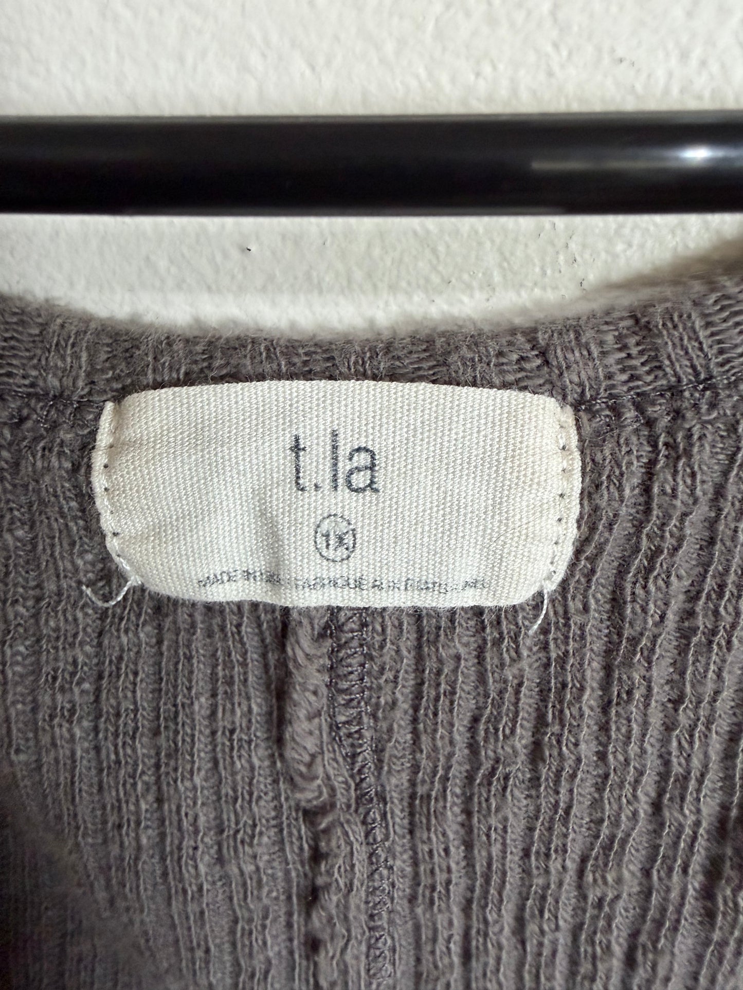 1x Grey Ribbed Long Sleeve Maxi Dress
