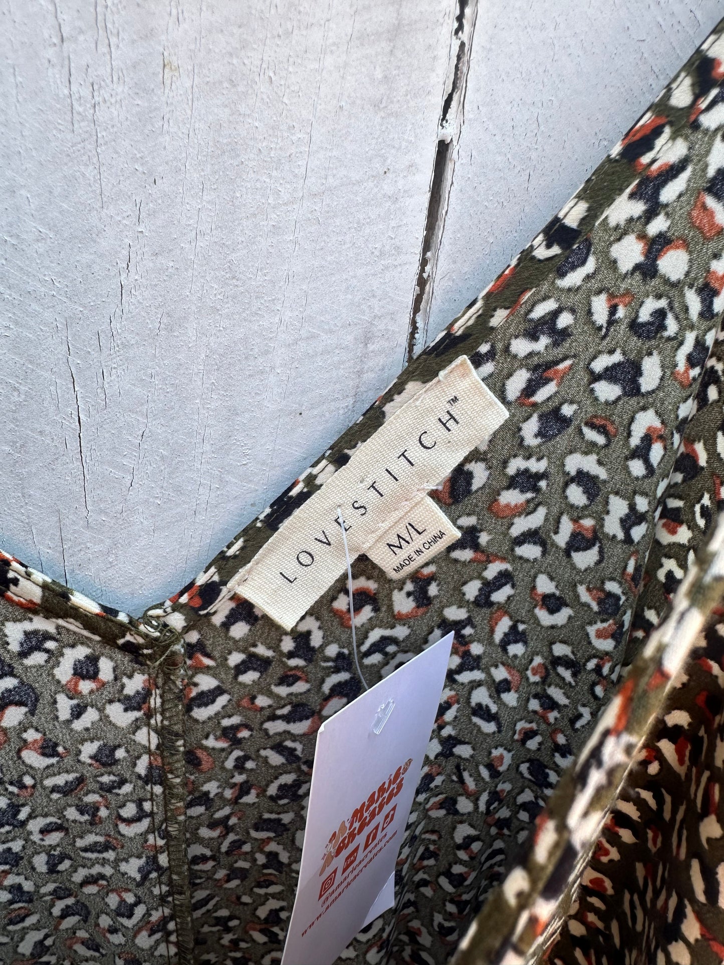 M-1X Green Leopard Dress