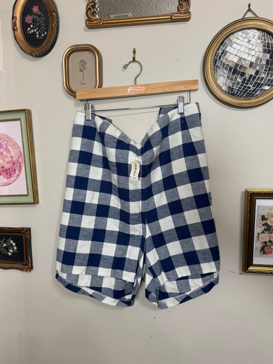 Size 28 NWT Blue Gingham Shorts