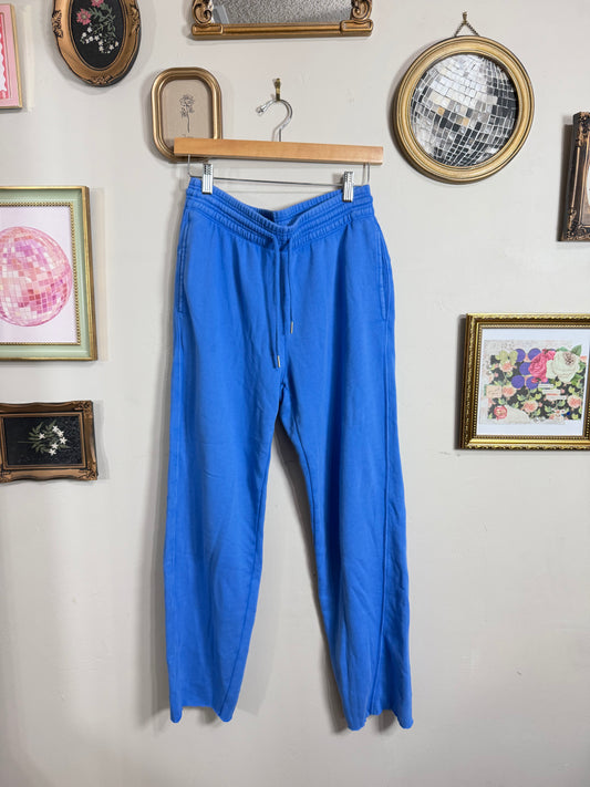 Small Royal Blue Sweatpants w/ Raw Hem