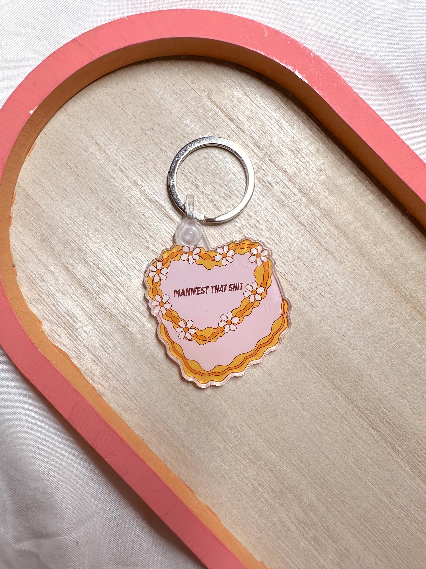 Manifest That Shit Cake Keychain