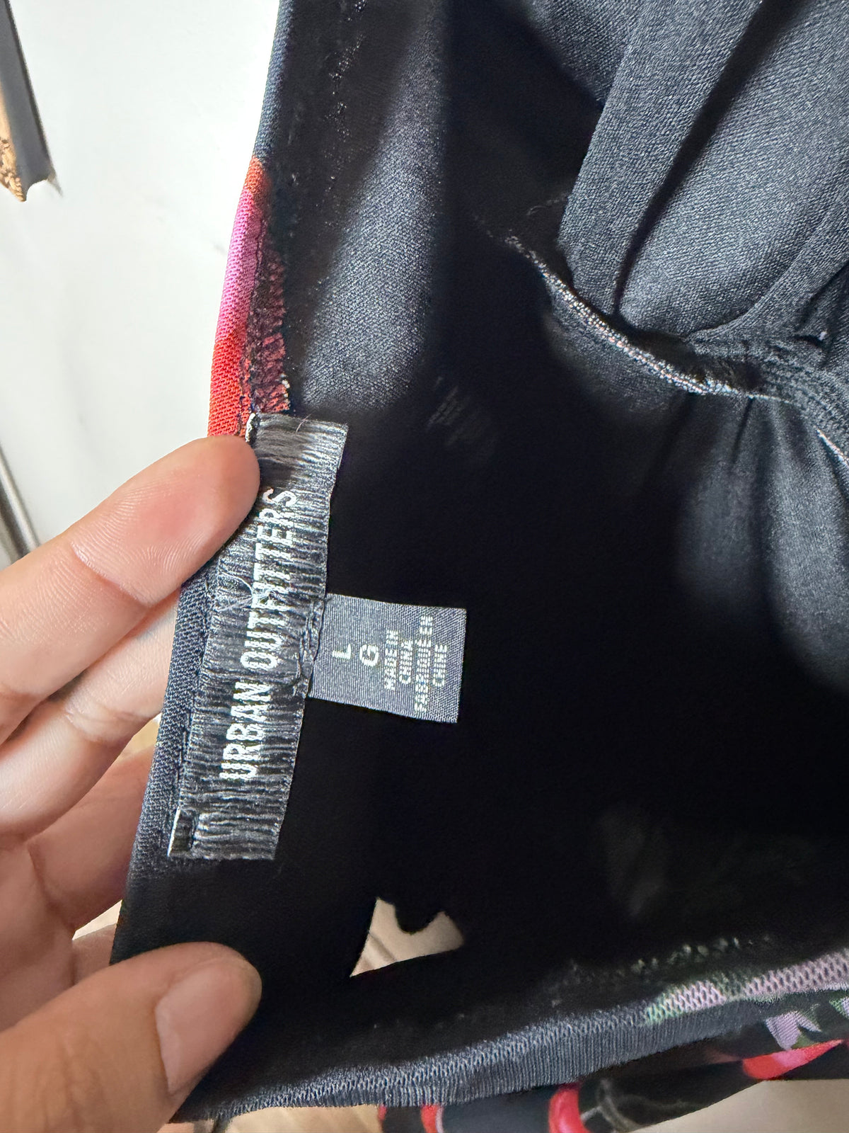 Large Black w/ Red Roses Halter Dress