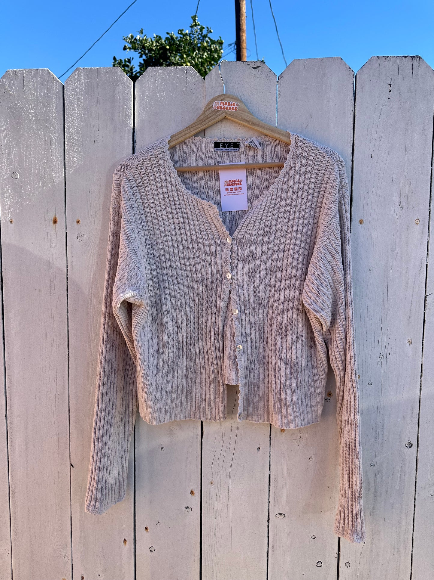 Large Knit Long Sleeve Top