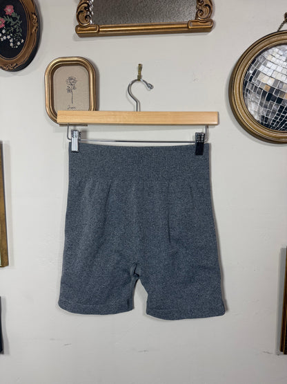 Large (Best for Med) Grey Biker Workout Shorts